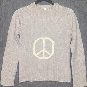 Katayone Adeli Vintage Wool Peace Sign Sweater
